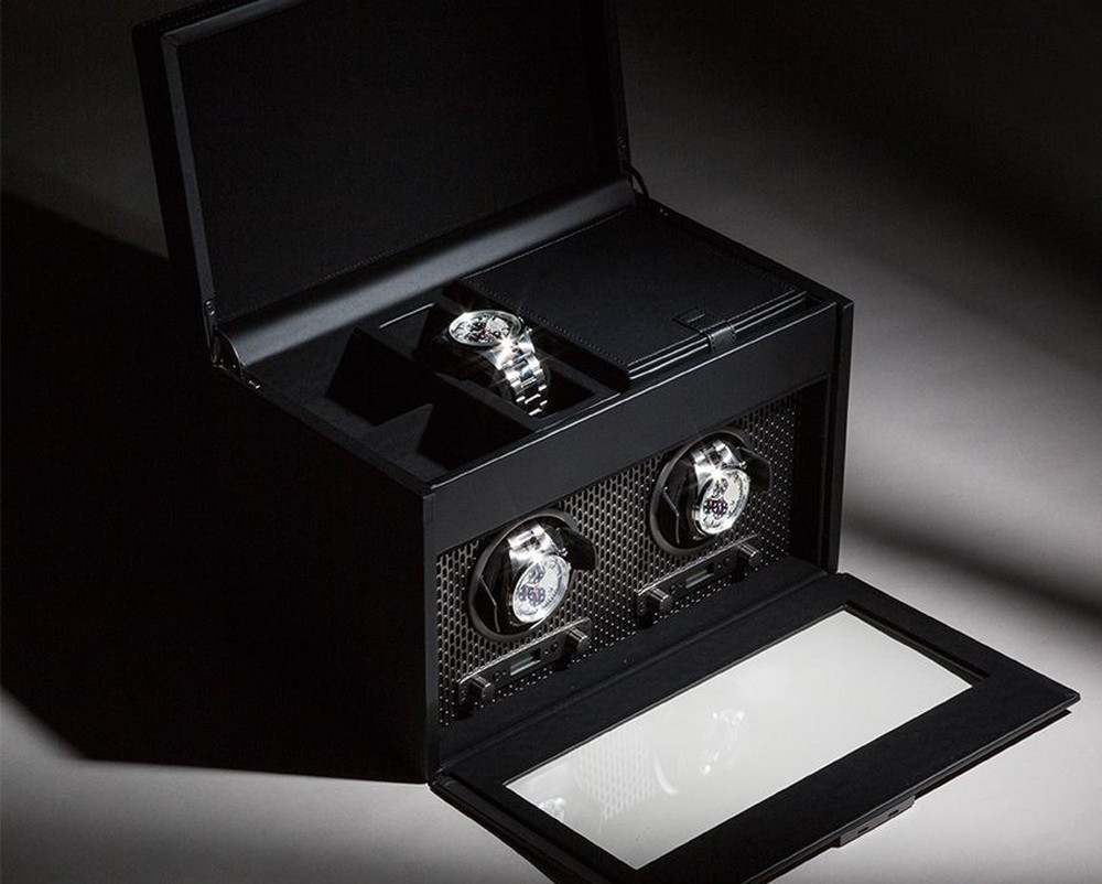 Axis Double Watch Winder With Storage