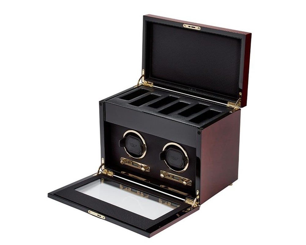 Savoy Double Watch Winder with Storage