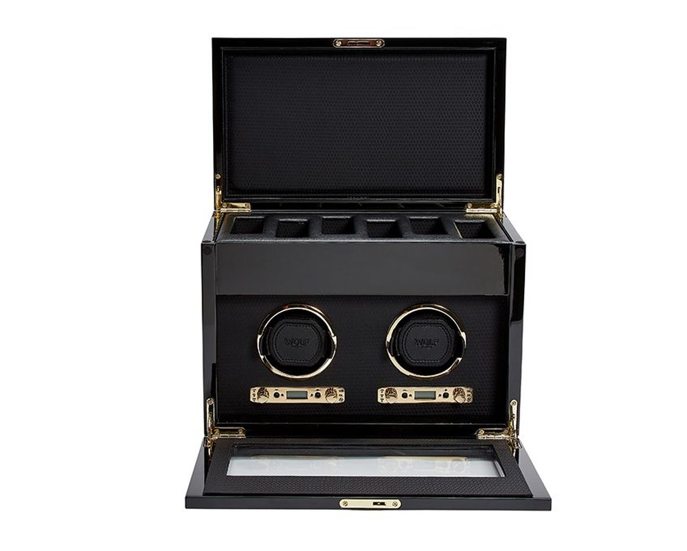 Savoy Double Watch Winder with Storage