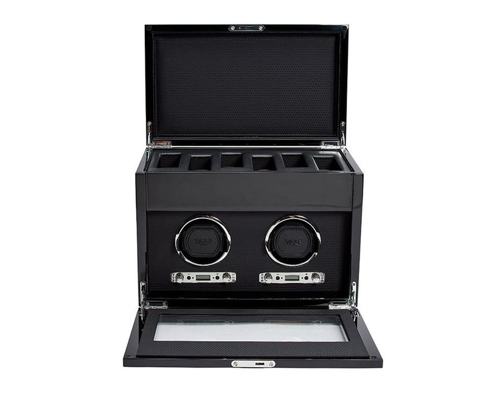 Savoy Double Watch Winder with Storage