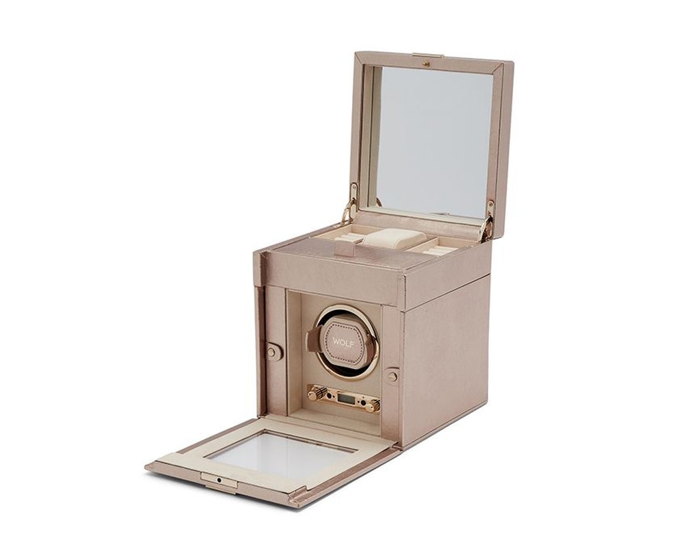 Palermo Single Watch Winder With Jewellery Storage