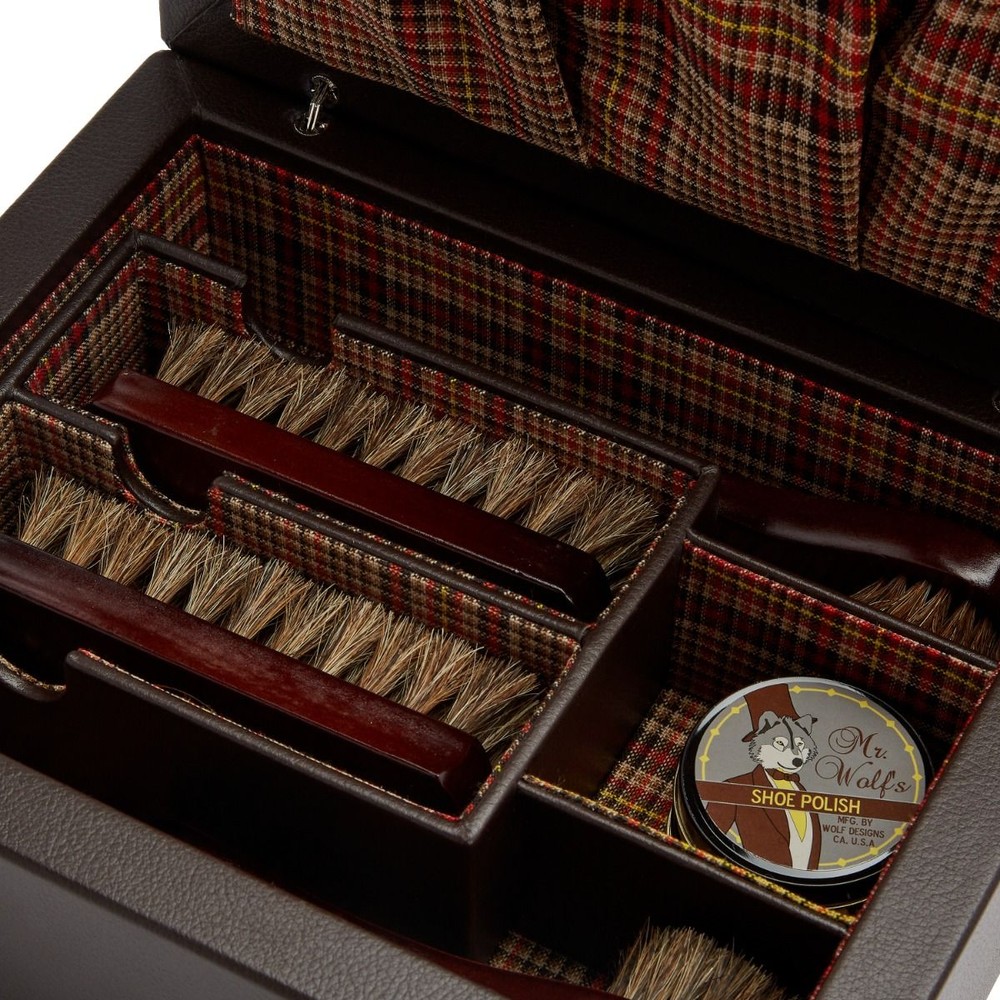 WM Brown Shoe Shine Case