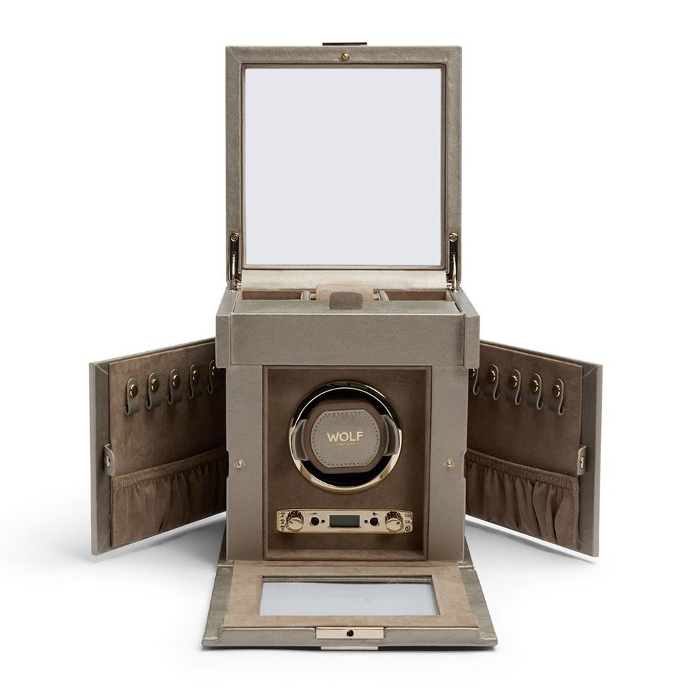 Palermo Single Watch Winder With Jewellery Storage