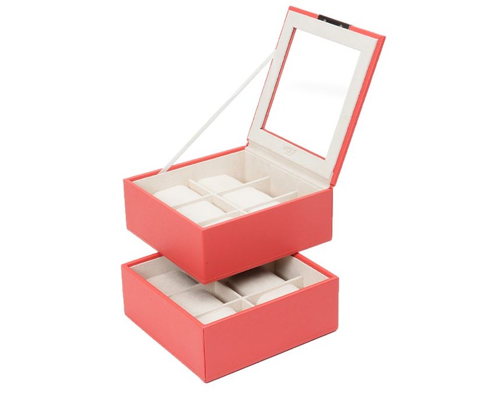 Stackable Set of 2 - 6 Piece Watch Trays