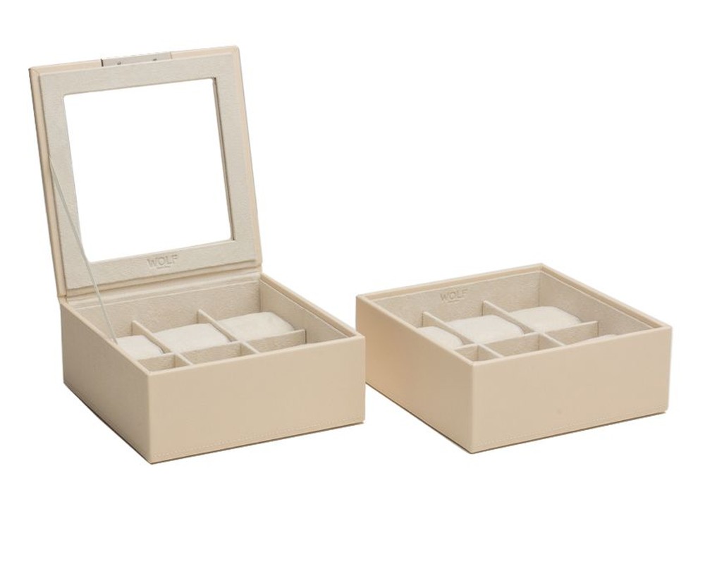 Stackable Set of 2 - 6 Piece Watch Trays