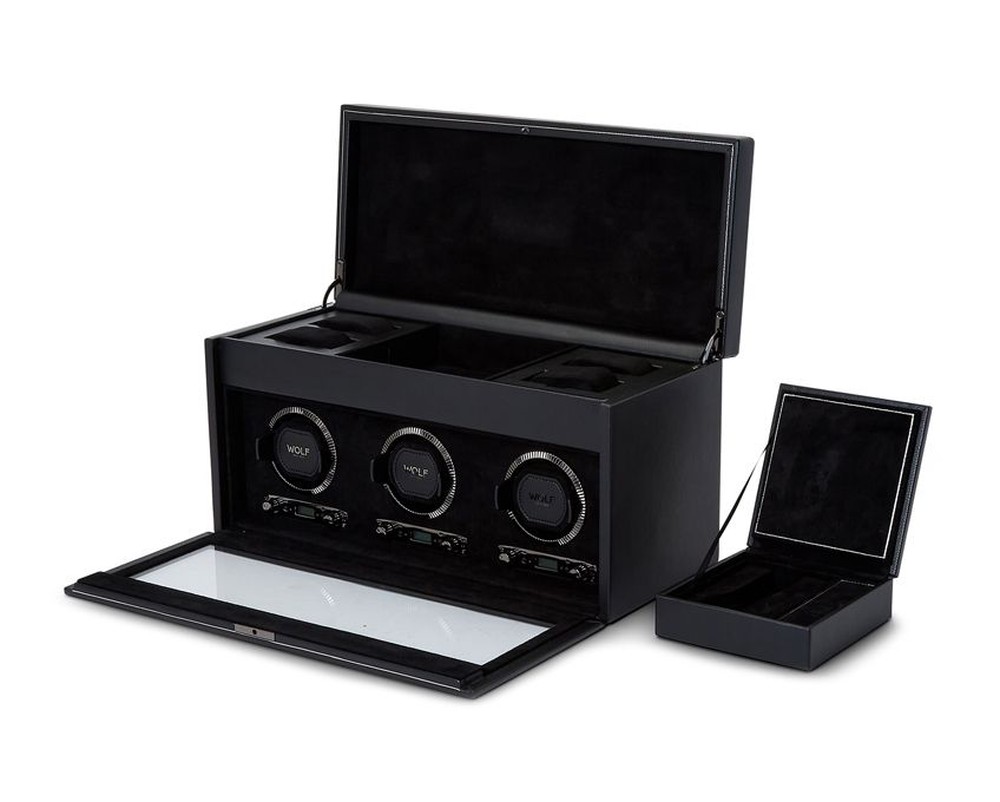 British Racing Triple Watch Winder with Storage