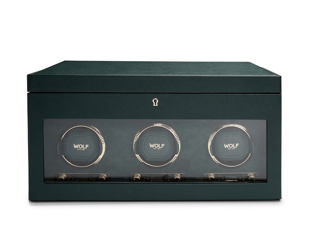 British Racing Triple Watch Winder with Storage