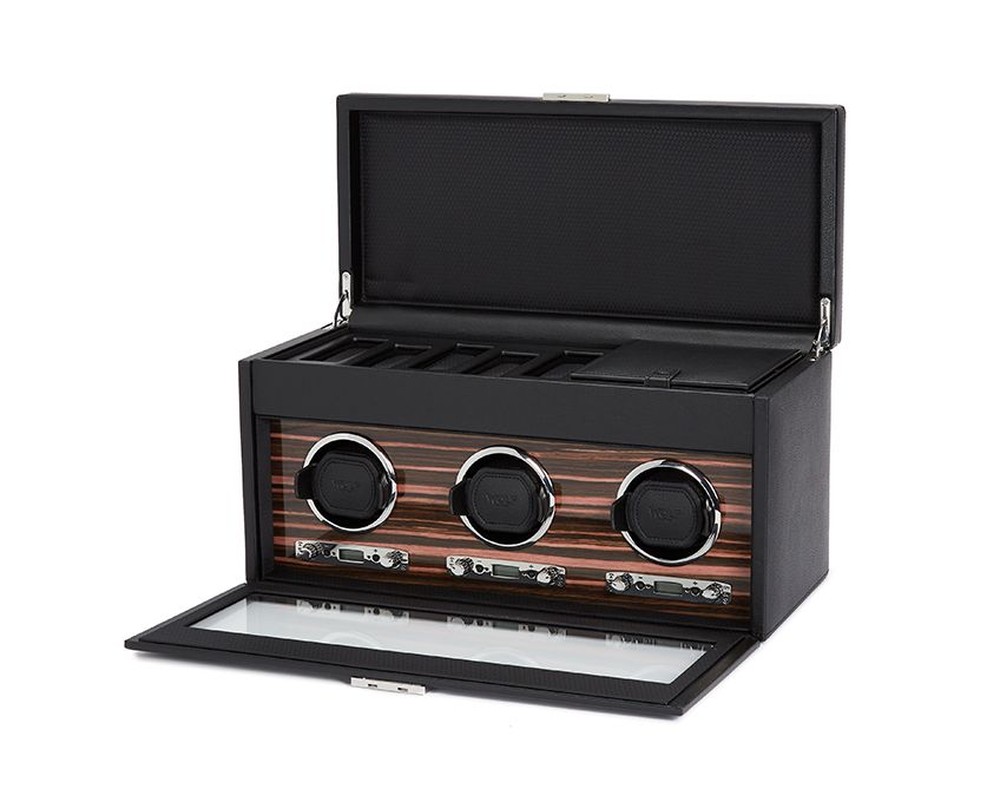 Roadster Triple Watch Winder with Storage