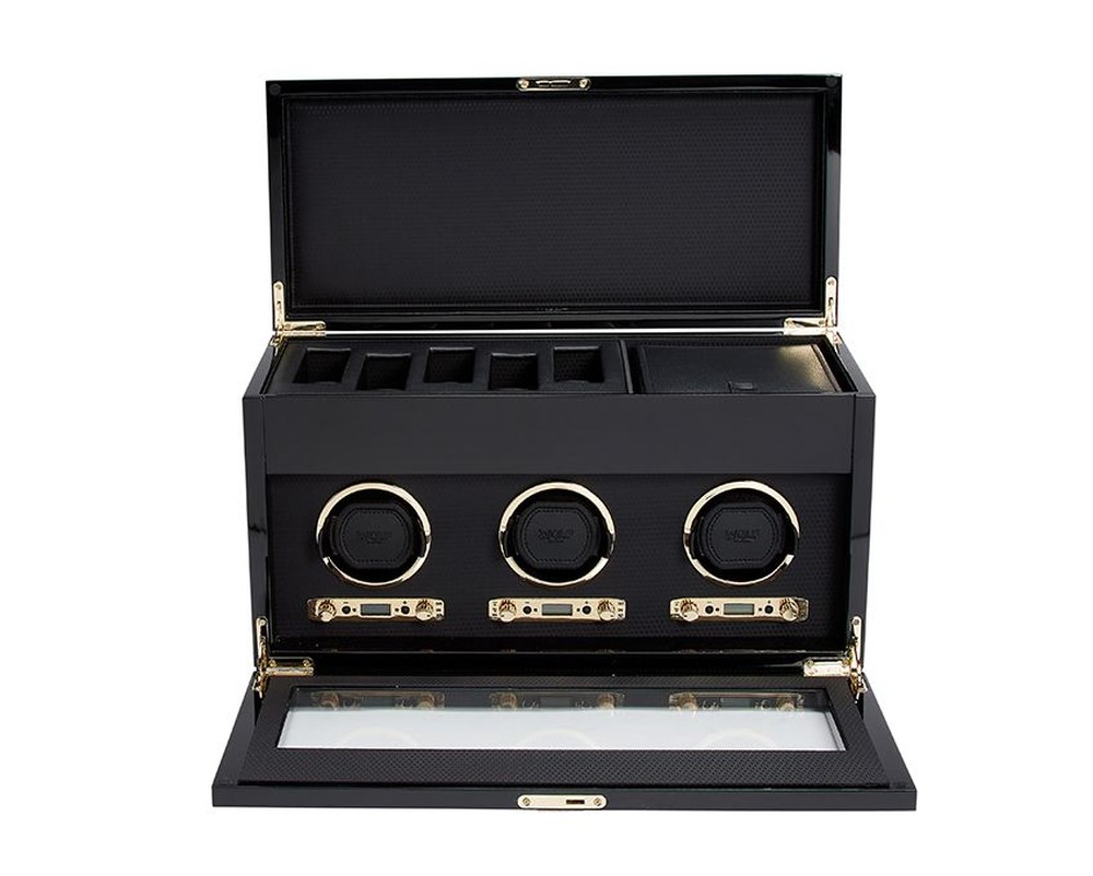 Savoy Triple Watch Winder with Storage