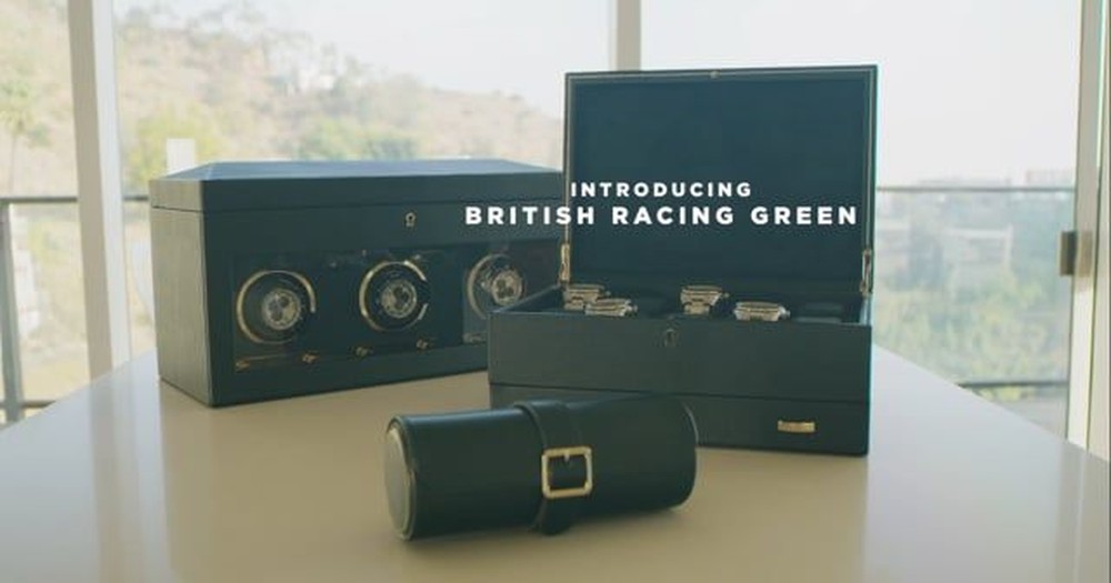 British Racing Double Watch Winder with Storage