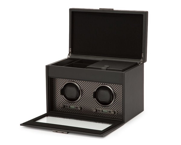 Axis Double Watch Winder With Storage