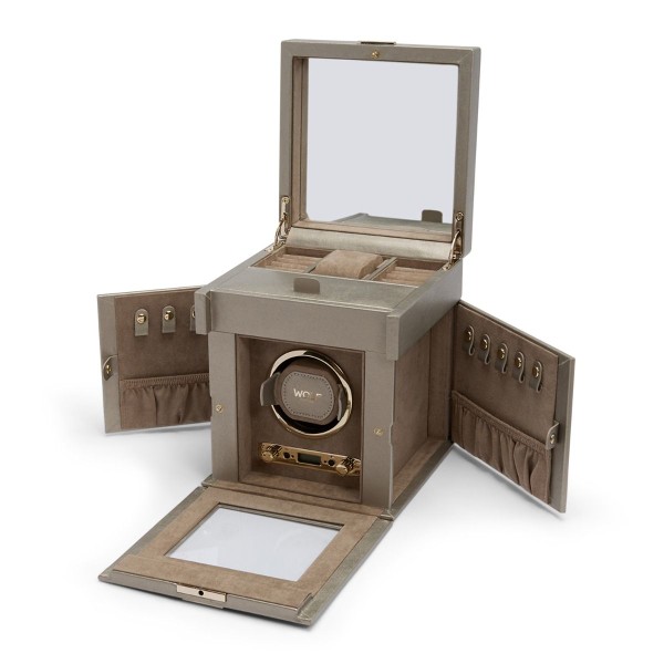 Palermo Single Watch Winder With Jewellery Storage