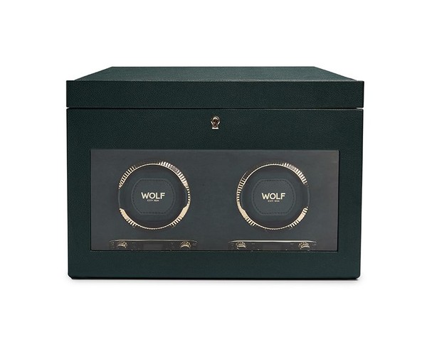 British Racing Double Watch Winder with Storage